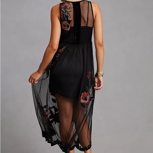 Not So Serious By Pallavi Mohan Midnight Garden Maxi Dress  Slip Is Missing 4p - Picture 2 of 5